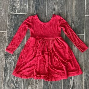 Little Sleepies Vibrant Red Long Sleeve Dress